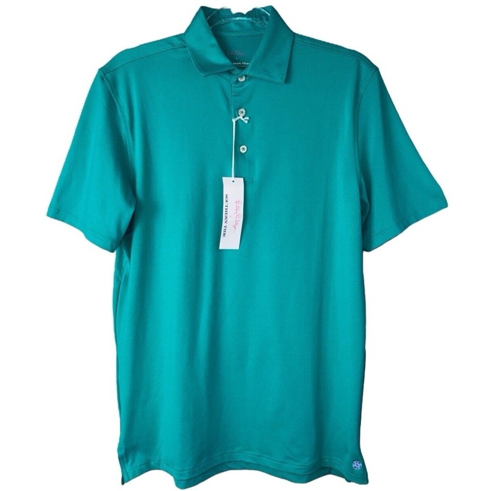Southern Tide Lilly Pulitzer Mens‎ Small Ryder Polo Shirt Green NWT